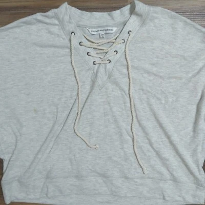 Новый с Ярлыками кексы и кашемир Celerina платье женщин L вересковый серый шнурует вверх $115 - Изображение 1 из 4