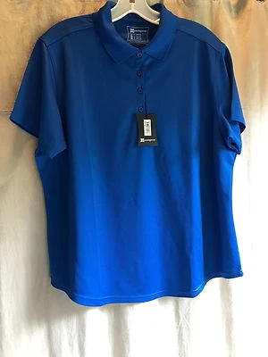Camisa deportiva Munsingwear para damas Top azul olímpico SS NUEVA CON ETIQUETAS tapeta frontal con botones XL Foto 1 de 4