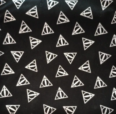 harry potter deathly hallows fun fabric 12 by 11 inch new - Image 1 of 2