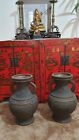 Fine Antique Pair, Large Chinese Imperial, Bronze Altar Vases