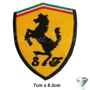 Ferrari car logo embroidery patch iron sew on car Fuel oil racing fashion badge - Picture 1 of 2