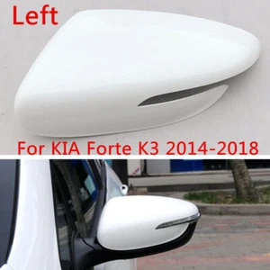 White Left Mirror Cover Fit For KIA Forte K3 2014-2018 Rearview Mirror Shell Cap - Imagen 1 de 4