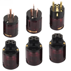 EU/US/AU Stecker C16 Netzstecker Buchse C15 Stecker für HIFI Netzteil Netz - Bild 1 von 20