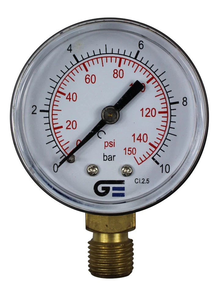 ITALTECNICA Manometer 10 bar, radial, für Druckkessel u. Ausdehnungsgefäße
