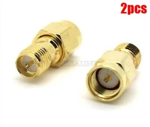 2Pcs Rf Coaxial Adapter Sma Male Plug To Rp-Sma Female Plug Connector Ic New ov - Bild 1 von 2