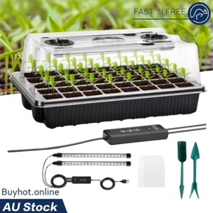 Seed Starter Tray 40 Cells Seedling Starter Kit with Grow Light Seed Germination - Picture 1 of 8