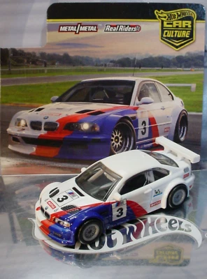 RACE CARS Hot Wheels Premium 2001 BMW M3 GTR ☆white;3🔥2025 Car Culture LOOSE - Image 1 of 4