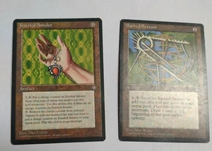 MAGIC THE GATHERING UNCOMMON ICE AGE JEWELED AMULET and Barbed Sextant - Picture 1 of 5