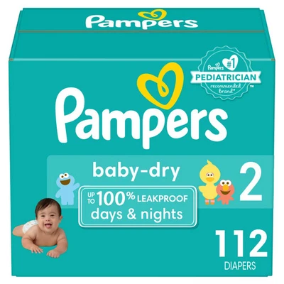 Pampers Baby Dry Diapers - Size 2 - 112ct - Image 1 of 4