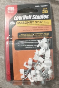 3/16" Gardner Bender Low Volt Masonry Staples - Picture 1 of 2