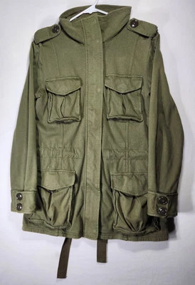 Chaqueta Roja Gap Project Ejército Militar Cola de Pescado Parka Abrigo de Carga para Hombres Pequeño Verde Foto 1 de 4