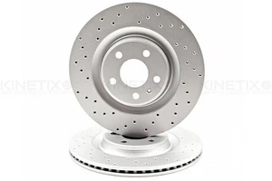 Para Porsche Macan 2.0 3.0 VW Touareg Perforados Freno Trasero Discos Par 330mm - Imagen 1 de 10