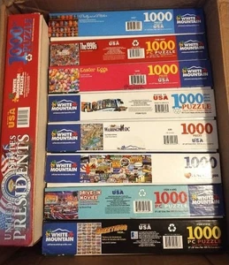 Konvolut White Mountain Puzzle (9) 1000 Teile, Staaten, 90er, ... ALLE KOMPLETT - Bild 1 von 1