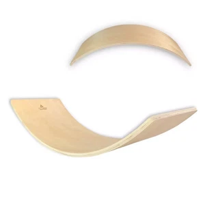 Tabla de equilibrio de madera, entrenamiento de piernas, fitness, bienestar, fitness en casa, bamboleo - Imagen 1 de 6