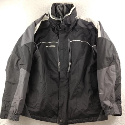 Columbia Bugaboo Jacket Omnitech Men's Large Black Waterproof Hooded - Image 1 of 4