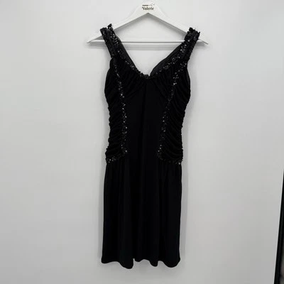 Wishes Wishes *Fair Reworked* Y2k Black Sequin Formal Dress Size Medium - Image 1 of 4