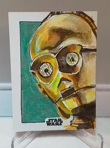 2025 Topps Chrome Star Wars C 3PO 1/1 Sketch Card, By Andy Hanks I Am Zoot - Picture 1 of 2