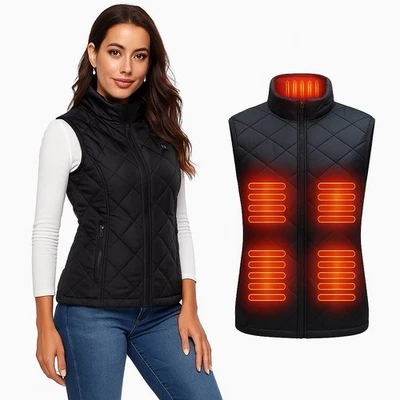 Gilet Riscaldato Donna USB 9 Zone Termico Lavabile Inverno Outdoor 3 Livelli - Bild 1 von 4