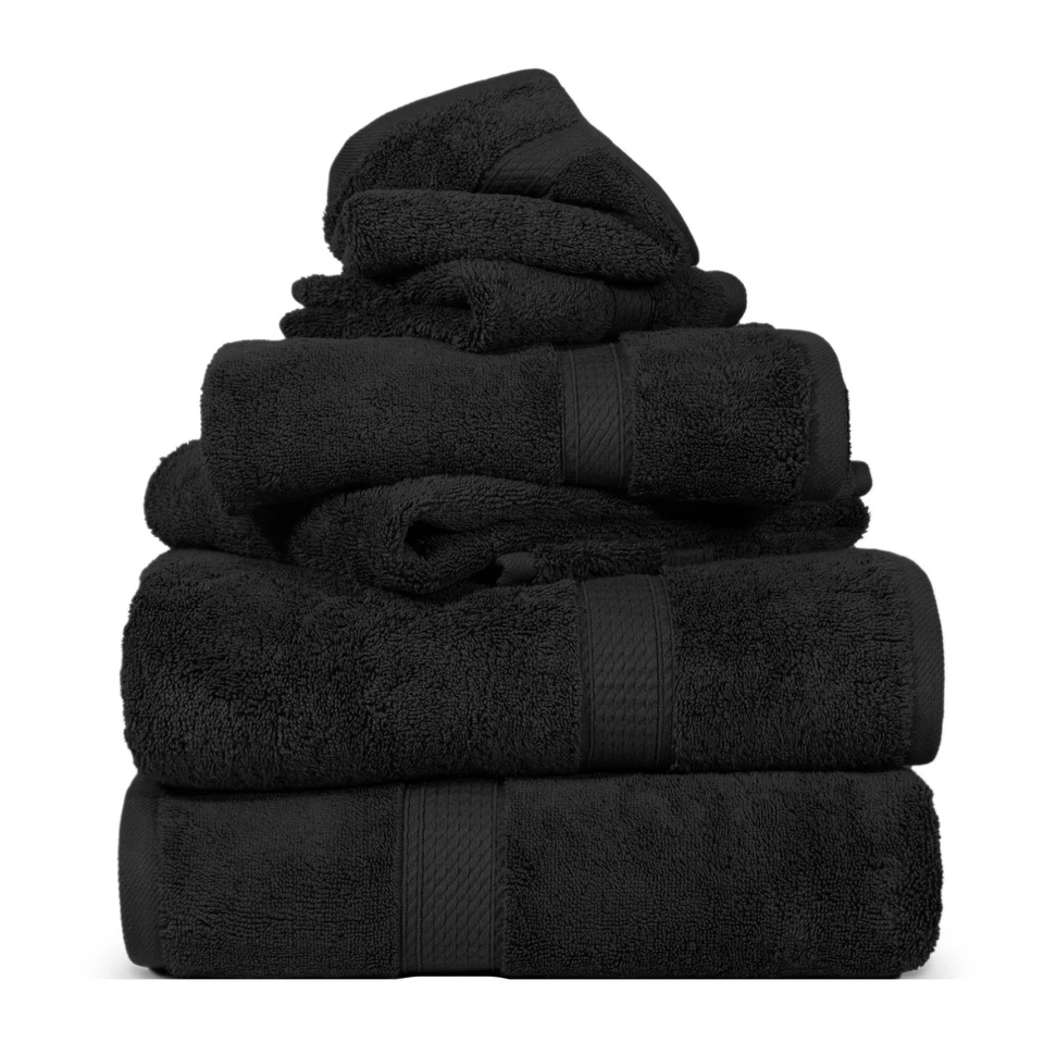 Simple Luxury Luxurious Egyptian Cotton 900gsm 6 Piece Towel Set