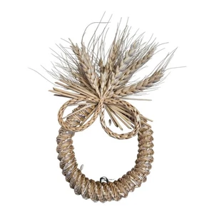 Corona de trigo tejida vintage para celebrar la cosecha - Imagen 1 de 5