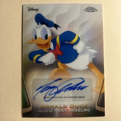 2025 Topps Chrome Disney DONALD DUCK - SP REFRACTOR AUTO - TONY ANSELMO AA-TAN - Image 1 of 4