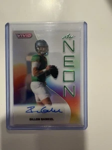 2025 Leaf Vivid Autograph Neon Dillon Gabriel /8 Auto Cleveland Browns - Bild 1 von 2