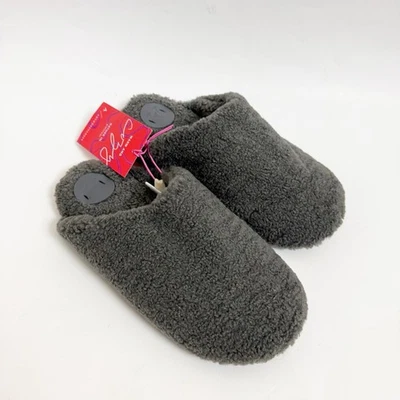 Anthropologie Danika Faux Fur Gray Slippers Size Small - Image 1 of 4