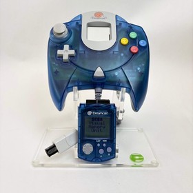 SEGA Dreamcast Controller & VMU Blue Atomic HKT-7700 Lot Tested New Battery Set
