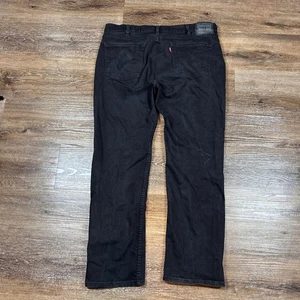 Levi's 514 Straight Fit Black Denim Jeans Mens W40 L32 Classic Everyday Style - Picture 1 of 10