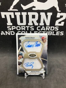 2022 Topps Tier One 1 Baseball JOHNNY BENCH / BUSTER POSEY Dual Auto #9/10 - Picture 1 of 3