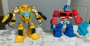 Playskool Heroes Transformers Rescue Bots Dark Bumblebee Optimus Prime - Picture 1 of 4
