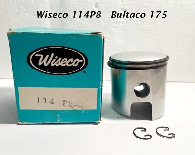 WISECO BULTACO 175 Piston Kit 62.9mm NEW 114P8 Piston, rings & circlips Nos - Image 1 of 4
