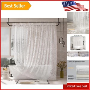 Heavy Duty 72x72 Clear EVA Shower Curtain with Rustproof Grommets - Eco-Friendly - Picture 1 of 11