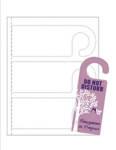 Arched Door Hanger w Bleeds (No-Tear), 3-UP on 8-1/2" x 11" White - 25 Sheets - Picture 1 of 1