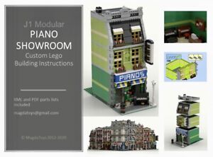 CUSTOM MODULAR INSTRUCTIONS MANUAL PIANO SHOWROOM PDF FOR LEGO MOC J1 train city