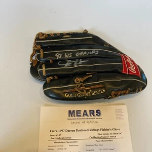 Darren Daulton 1997 W.S. Champs Signed Game Used Baseball Glove MEARS & JSA COA - Picture 1 of 9