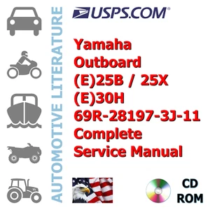 Yamaha Outboard (E)25B / 25X / (E)30H 69R-28197-3J-11 Complete Service Manual - Picture 1 of 1
