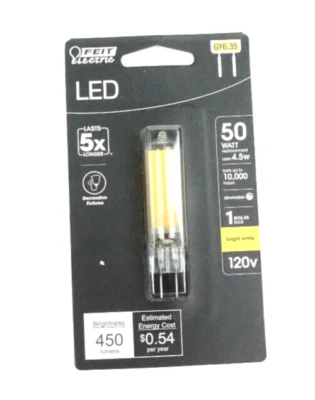 Feit Electric 50-Watt Equivalent Bright White T4 GY6.35 Bi-Pin Base LED Bulb - Image 1 of 2