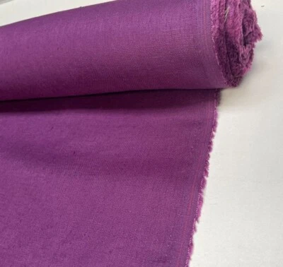 Material de tela de lino suave cortinas material de vestir -140 cm de ancho - púrpura liso Foto 1 de 4