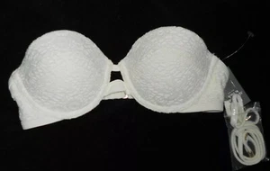 Abercrombie & Fitch soft white Lace Bikini push up Swimsuit top size XS - Picture 1 of 2