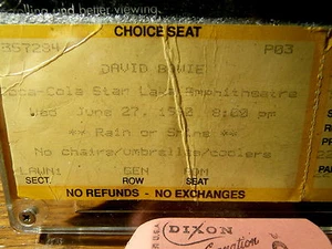 DAVID BOWIE~CONCERT TICKET~1992 IN PITTSBURGH~COCA COLA STAR LAKE ~ POP LP - Picture 1 of 2
