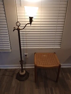 Vintage Artistic Lamp NYC Style Marble brass  Floor Lamp tulip lamp  Ornate WOW! - Picture 1 of 24