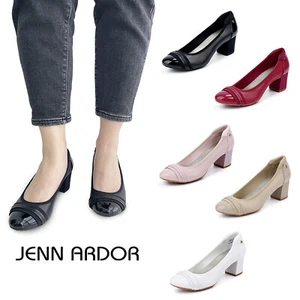 JENN ARDOR Womens Slip On Pumps 2in Chunky Block Heel Comfort Dress Pump Shoes - Picture 1 of 74