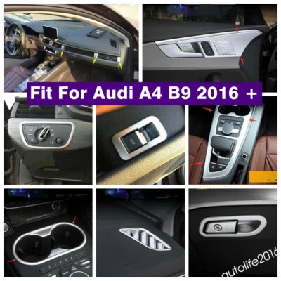 Accesorios interiores mate portavasos de agua cubierta embellecedor para Audi A4 B9 2016-2020 Foto 1 de 4