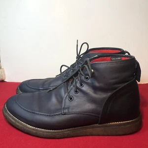Marc Jacobs Laceup Ankle Boots Mens US 8 Blue/Black Made in Italy EU 42 Rare - Picture 1 of 12