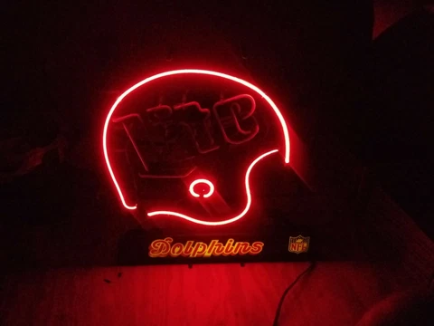Miami dolphins Lite beer neon light...(Lite glass broken) Cover