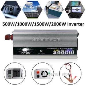 Pure Sine Wave Power Inverter 500W-2000W 12V/24V/48 DC to 110V 220V AC Converter - Picture 1 of 18