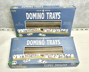 Domino Tabletts 8 Massivholz Set ideal für mexikanisches Zugspiel 5304 x2 Fundex Spiele - Bild 1 von 3