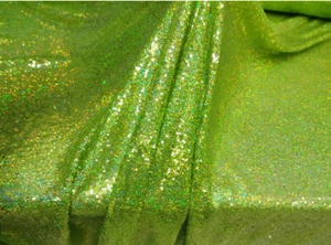 Holograma verde lima iridiscente 3 mm lentejuelas brillante tela brillante 130 cm de ancho - Imagen 1 de 2