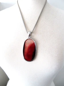 CHICOS RED PENDANT ARTISAN NECKLACE 18-22" - Picture 1 of 2
